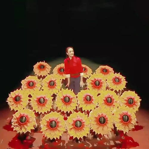 校园艺术节舞蹈斗笠帽心若葵花向
