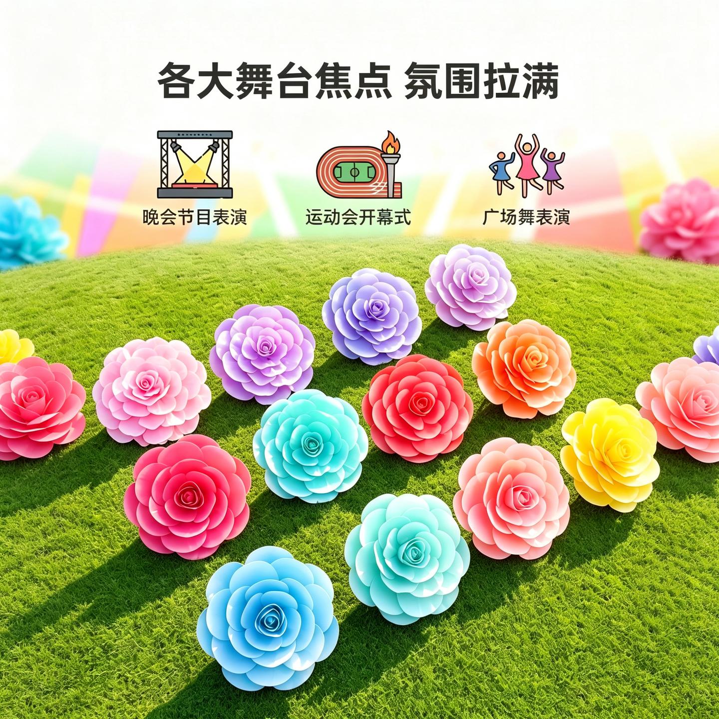 牡丹花伞舞蹈舞台演出道具玫瑰花