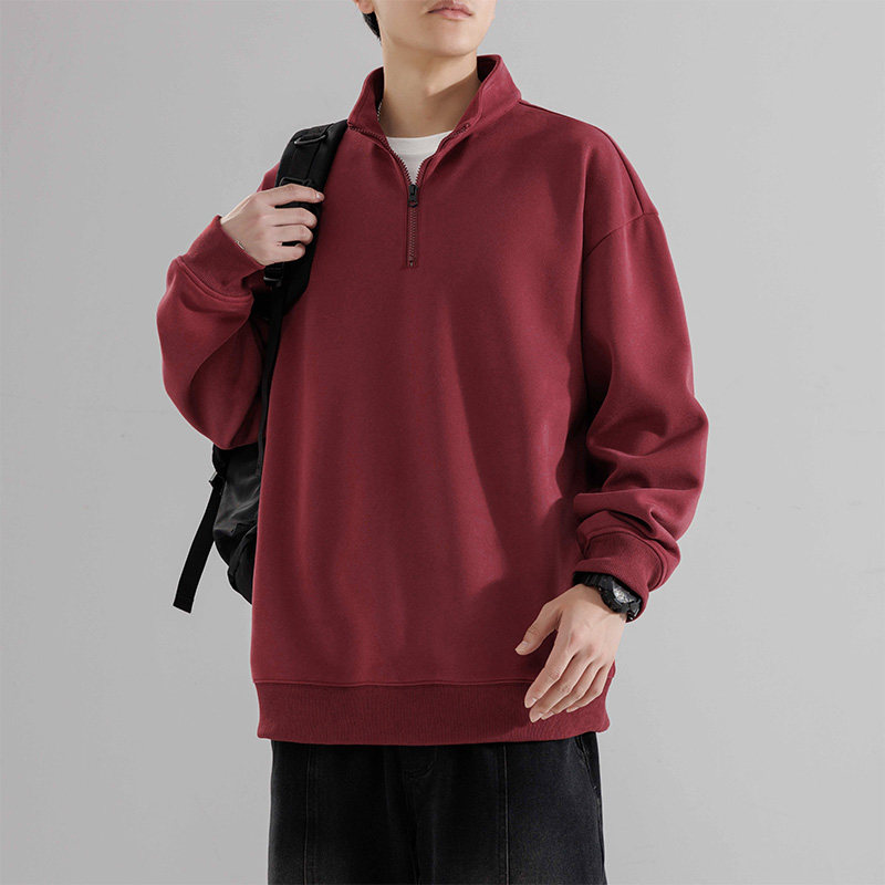 半拉链卫衣男2025新款立领polo衫春秋男款男士上衣HH8902-P40,男装卫衣,星座1206（原A206）