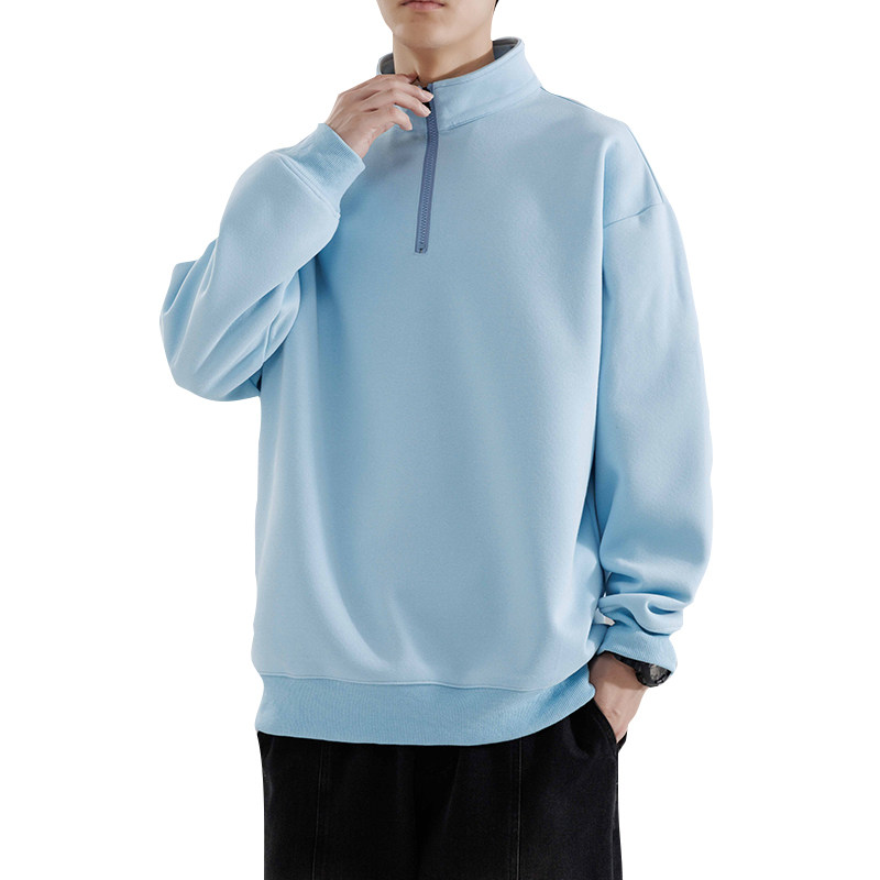 半拉链卫衣男2025新款立领polo衫春秋男款男士上衣HH8902-P40,男装卫衣,星座1206（原A206）
