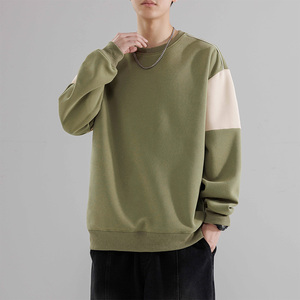 重磅纯色卫衣T恤男宽松春秋款卫衣圆领内搭打底衫男HH8895-P35图片