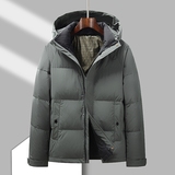 男士短款羽绒服冬季保暖爸爸中老年冬装时尚立领外套HL23127-P240，男装羽绒服，星座1206（原A206）
