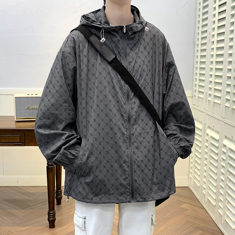 冰丝防晒衣男士夏季新款轻薄透气夹克外套皮肤防紫外线防晒服-P45图片