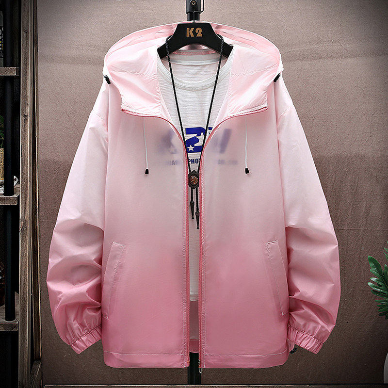 渐变连帽男女同款防晒衣夏季薄款冰丝户外防紫外线防晒服YF13-P30图片