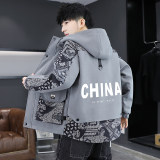 2025秋冬新款夹克男兔毛派克服青少年外套大码棉衣男棉服YW18-P52，男装夹克，电商A206