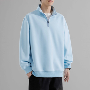 半拉链卫衣男2025新款立领polo衫春秋男款男士上衣HH8902-P40图片