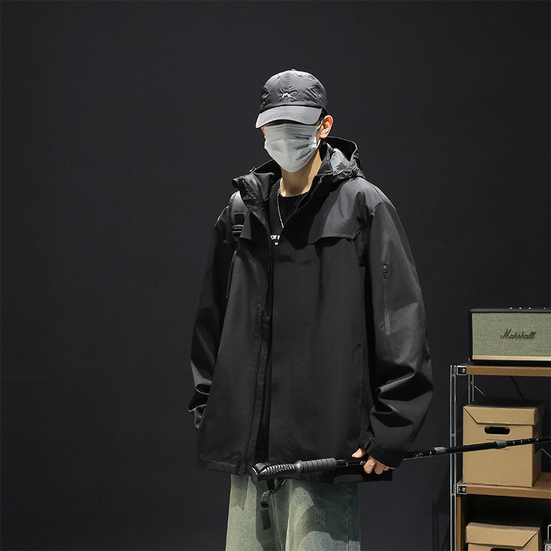 新款男女高品质户外登山服青少年学生冲锋衣夹克外套HS6606-P65图片