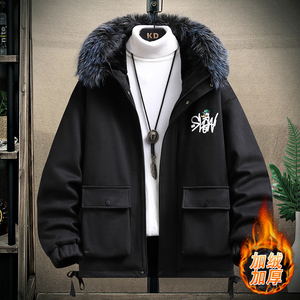 冬季主推男士加绒加厚时尚韩版百搭保暖派克服外套TM9902-P135,棕色派克服内搭配图片图片