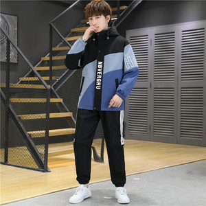 2024新款青少年男士青少年韩版时尚套装夹克外套TZ9966套装-P100图片
