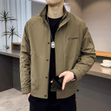 2025秋季新款翻领帅气工装青年夹克百搭时尚潮流上衣GH008-P65，男装夹克，电商A206