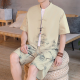 2025夏季新款风短袖套装宽松短裤T恤两件套LFK83-P58，男装T恤，星座1206（原A206）