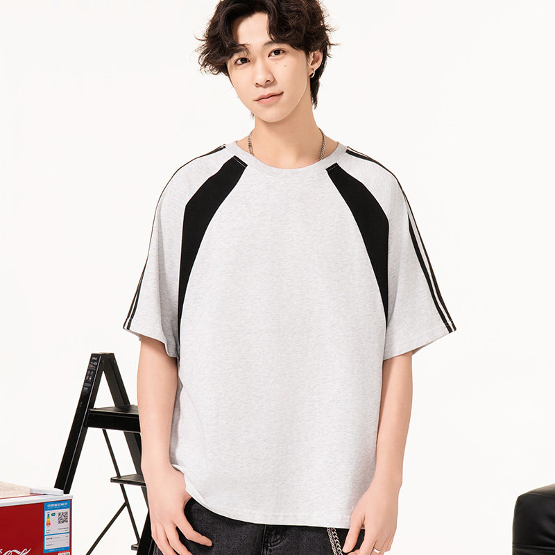 美式运动球服短袖男夏季潮牌重磅纯棉宽松休闲凉感t恤HH5713-P25,男装T恤,星座1206（原A206）