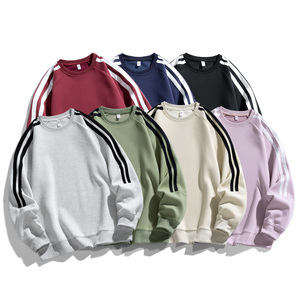 重磅纯色卫衣T恤男宽松春秋款卫衣圆领内搭打底衫男HH8886-P30图片