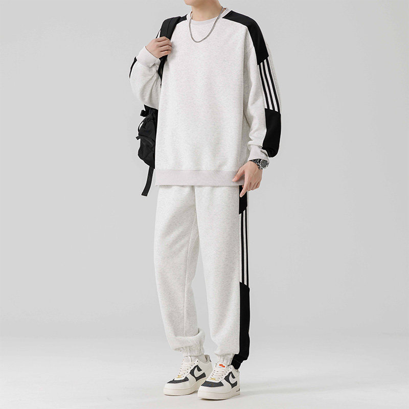 新款潮牌运动服套装男士春秋季卫衣卫裤美式男装搭配一套帅气P60,男装休闲裤,星座1206（原A206）