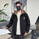 潮牌夹克男春季新款美式宽松中学生连帽拉链开衫外套HGC1907-P75，男装夹克，星座1206（原A206）