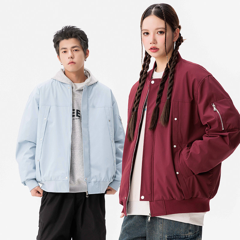 2025冬季男士棉衣户外夹棉飞行夹克加厚棒球领外套GS8206-P90,男装夹克,星座1206（原A206）