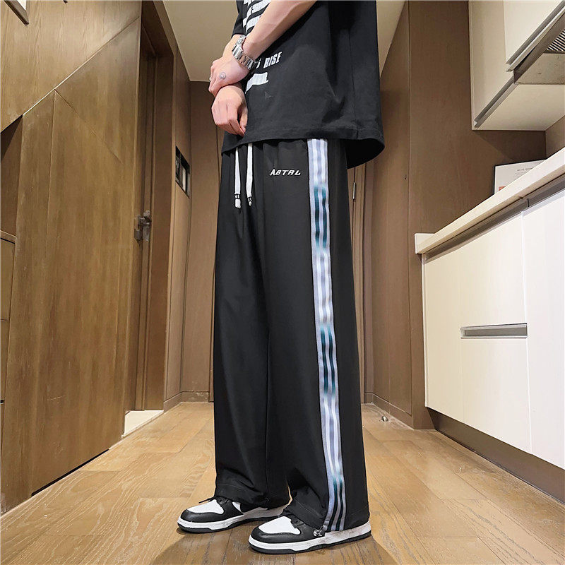 新款夏季直筒休闲百搭潮流冰丝裤 84.2涤纶15.8氨伦YCGW01589-P38图片