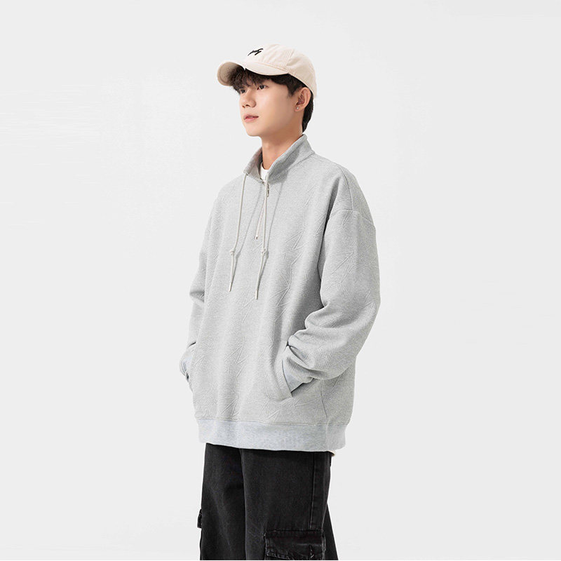 半拉链卫衣男2025新款立领polo衫春秋男款男士上衣HH8906-P50,男装卫衣,星座1206（原A206）