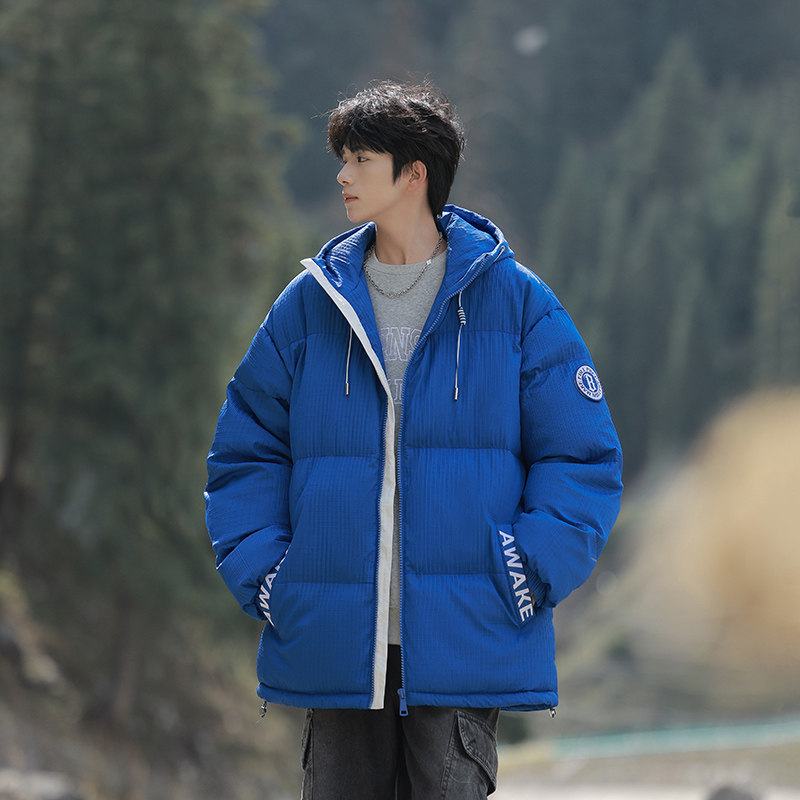 2024冬季青少年连帽棉服潮牌刺绣加绒加厚棉衣外套HL5307-P85,男装棉衣,星座1206（原A206）