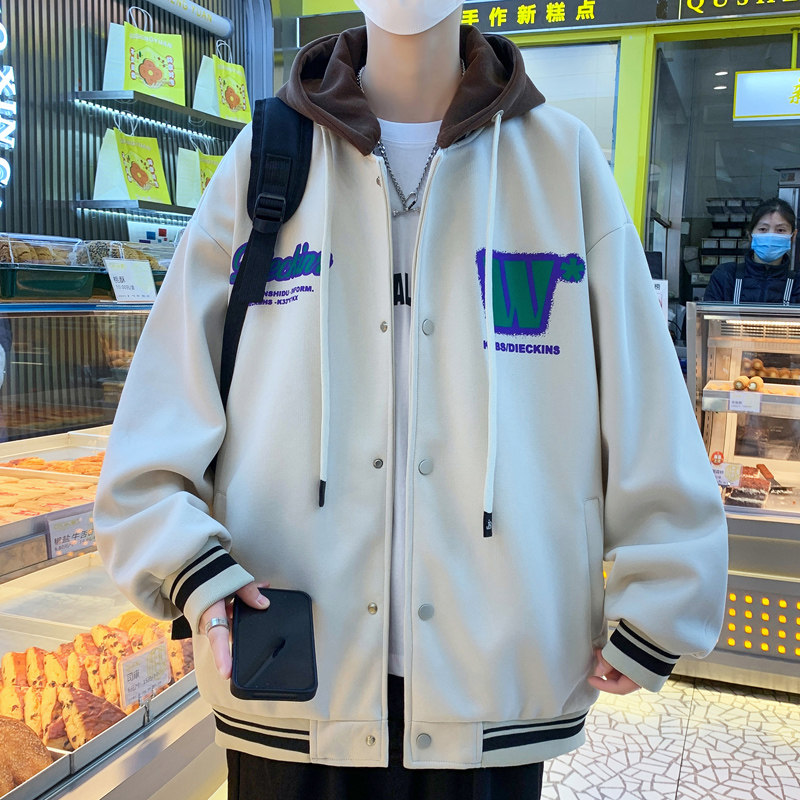 春秋新款休闲可脱帽夹克男宽松青少年外套JM33013-P70,男装夹克,星座1206（原A206）