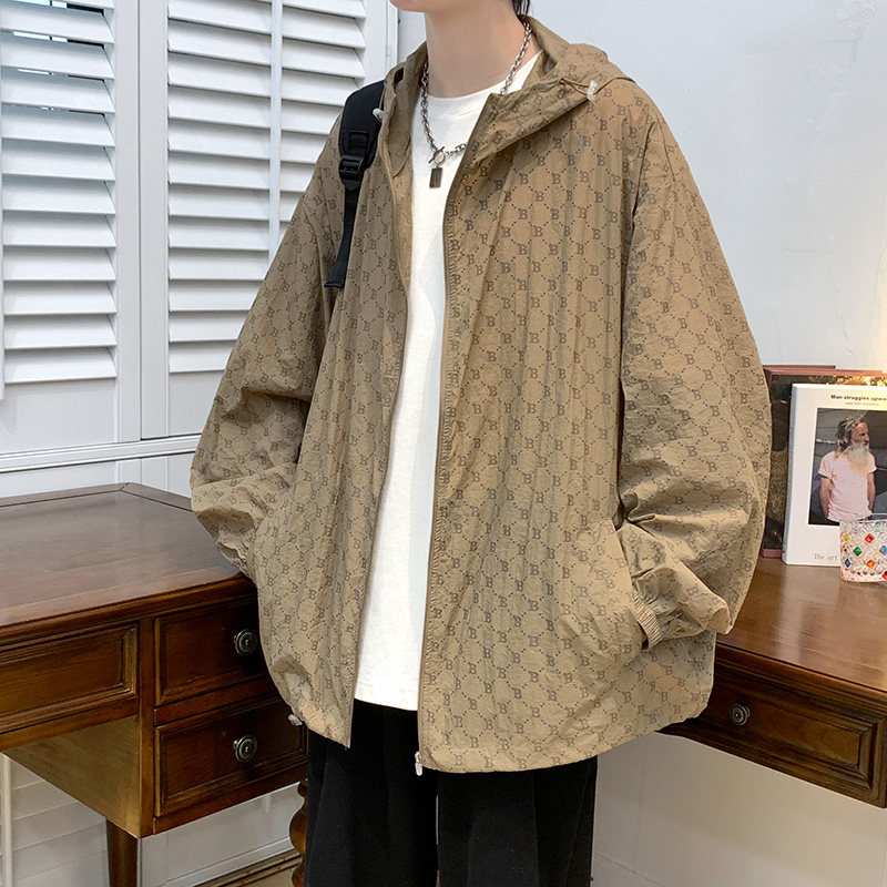 冰丝防晒衣男士夏季新款轻薄透气夹克外套皮肤防紫外线防晒服-P45,男装防晒衣,星座1206（原A206）