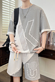 青少年学生男士夏季新款休闲时尚百搭宽松短袖短裤套装TZ2309-P60，男装休闲套装，星座1206（原A206）