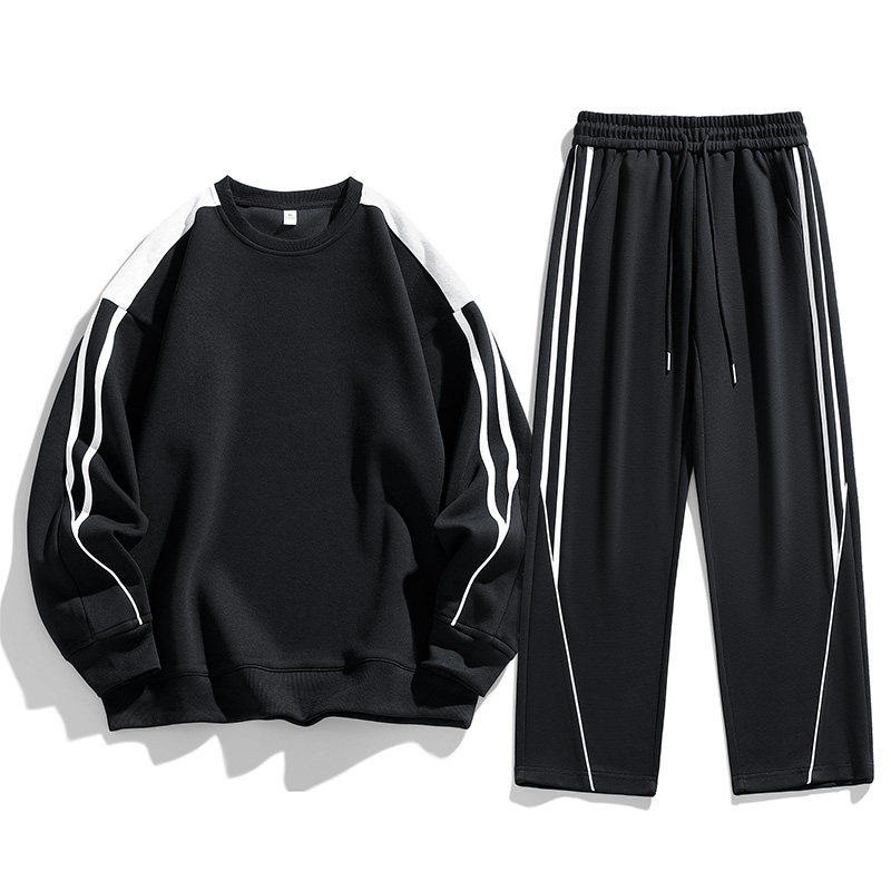 圆领卫衣男套装休闲运动服男一套搭配帅气春秋季外套男HH9231-P60图片