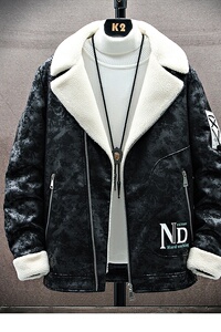 羊羔毛】2025秋冬夹克潮流百搭机车服外套YCGW9929-P110图片