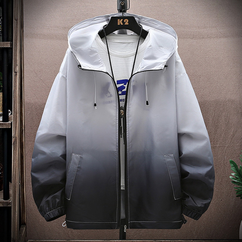 渐变连帽男女同款防晒衣夏季薄款冰丝户外防紫外线防晒服YF13-P30,男装防晒衣,星座1206（原A206）