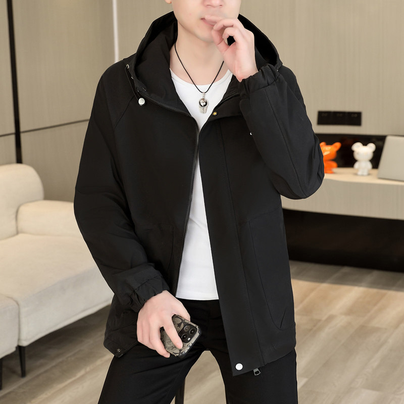 春秋新款翻领外套男休闲宽松青少年夹克JM667=P70,男装夹克,星座1206（原A206）