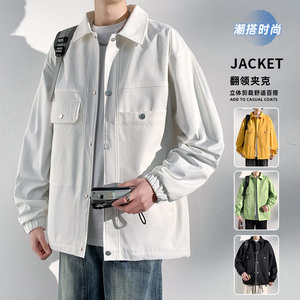 春秋季韩版潮流大码M-8XL男装夹克休闲百搭工装外套 YY2516-P70图片