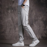 男士夏季小脚裤青年百搭休闲裤修身男生薄款直筒长裤K508-P30，男装休闲裤，电商A206