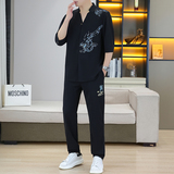 夏季休闲套装男风短袖T恤男装一套短袖长裤衣服TZ72036-P55，男装休闲套装，星座1206（原A206）