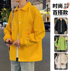 春秋季韩版潮流大码M-8XL男装夹克休闲百搭工装外套 YY2516-P70图片