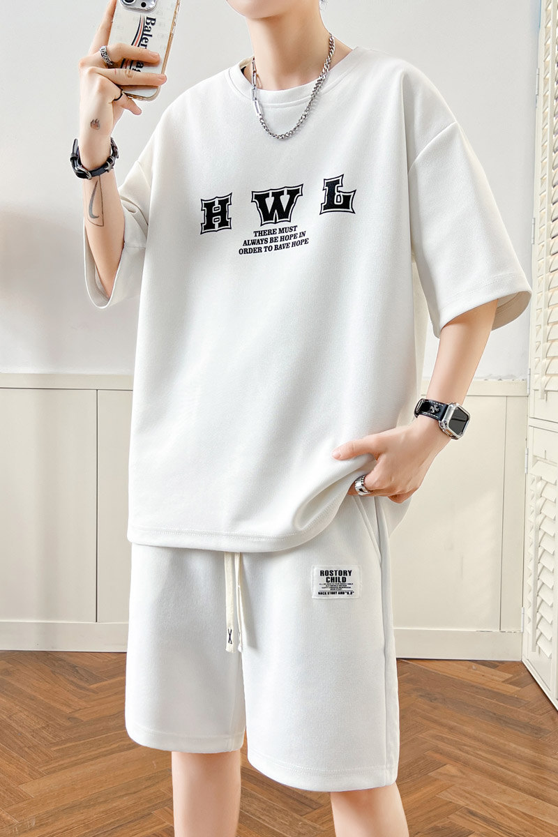 新款夏季透气青少年男士韩版休闲时尚百搭套装YCGW913-P38,男装休闲套装,星座1206（原A206）