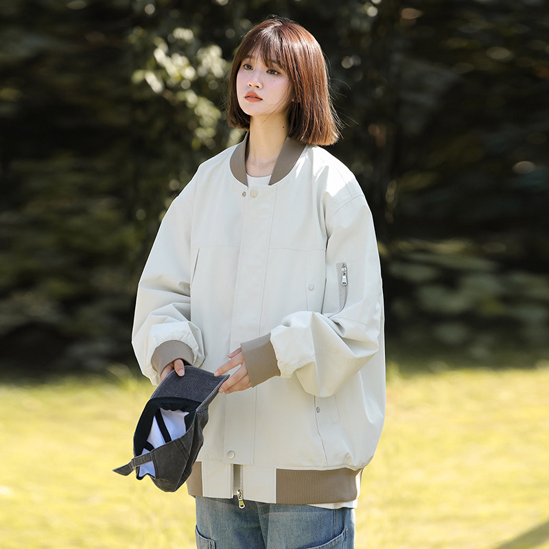 2025新款飞行夹克棒球服男美式宽松潮牌韩版二开公版GS6586-P75,男装夹克,星座1206（原A206）