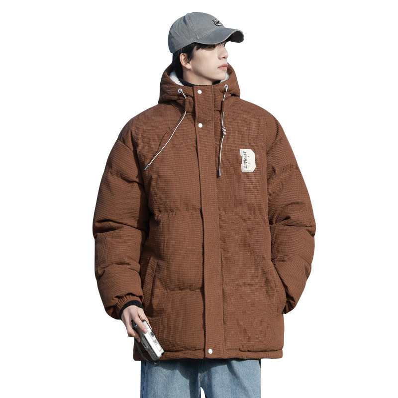 冬季青少年灯芯绒连帽棉衣潮牌羊羔毛加绒加厚棉服外套HL5305-P85,男装棉衣,星座1206（原A206）