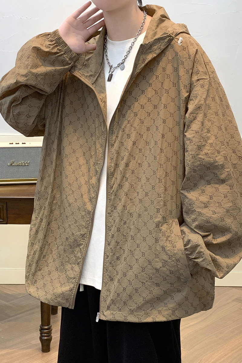 冰丝防晒衣男士夏季新款轻薄透气夹克外套皮肤防紫外线防晒服-P45,男装防晒衣,星座1206（原A206）
