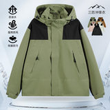 2025秋季户外三防冲锋衣夹克男女同款连帽防风登山外套JK23657-38，商品下架区，星座1206（原A206）
