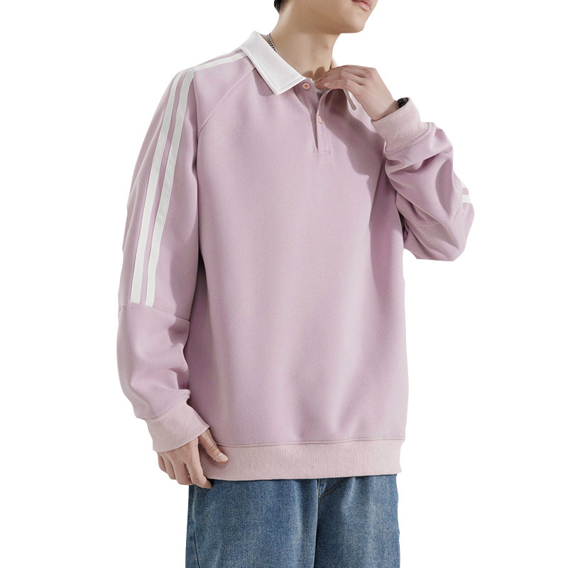潮流男装美式Polo领卫衣男士重磅秋季休闲简约宽松上衣HH8900-P40,男装卫衣,星座1206（原A206）