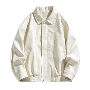 2025春季新款皮衣男机车服夹克外套皮衣宽松工装外套GS6203-P80图片