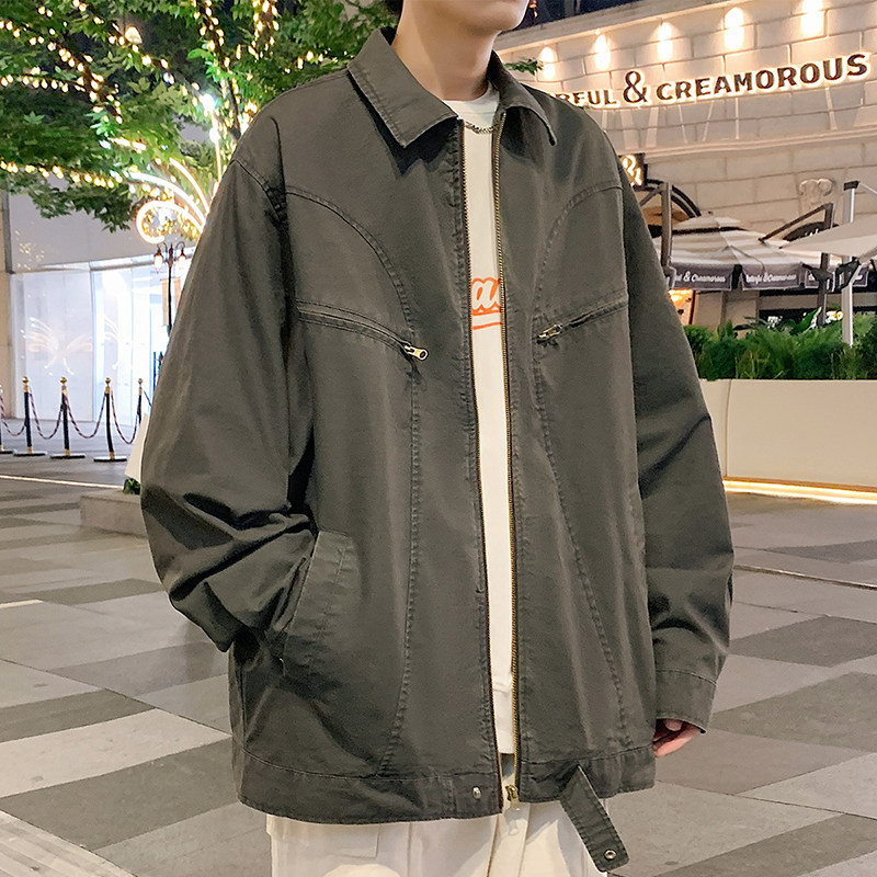 2025春秋季休闲帅气男士纯棉潮流穿搭外套港风夹克男GS6392-P105,男装夹克,星座1206（原A206）