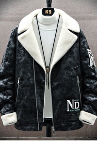 羊羔毛】2025秋冬夹克潮流百搭机车服外套YCGW9929-P110图片