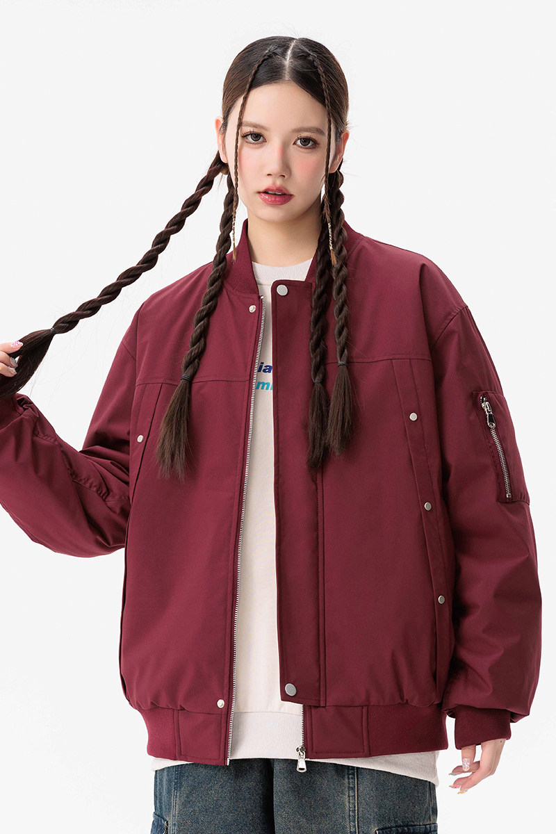 2025冬季男士棉衣户外夹棉飞行夹克加厚棒球领外套GS8206-P90,男装夹克,星座1206（原A206）