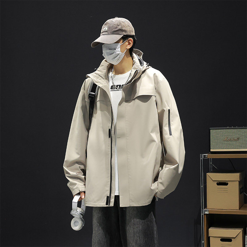 新款男女高品质户外登山服青少年学生冲锋衣夹克外套HS6606-P65图片