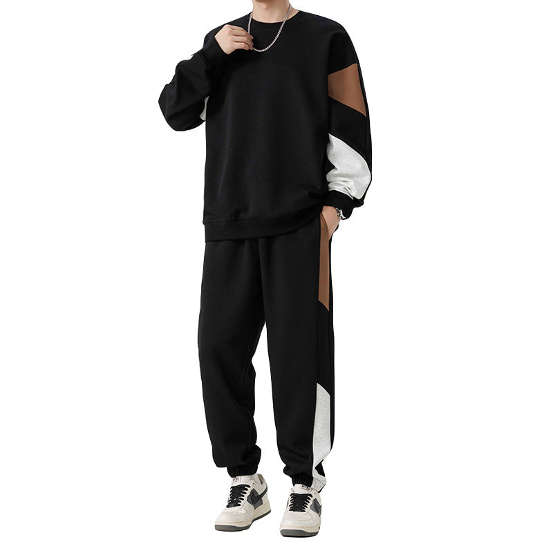 男士休闲运动服套装秋季时尚潮牌卫衣痞帅卫裤帅气搭配两件套P60,男装休闲裤,星座1206（原A206）