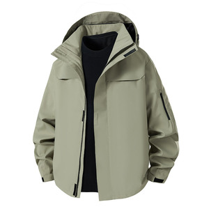 新款男女高品质户外登山服青少年学生冲锋衣夹克外套HS6606-P65图片