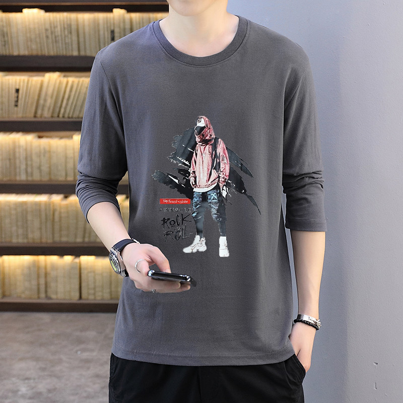 春秋新款男士圆领套头卫衣潮流时尚印花百搭上衣青年男7087-P16,男装T恤,星座1206（原A206）