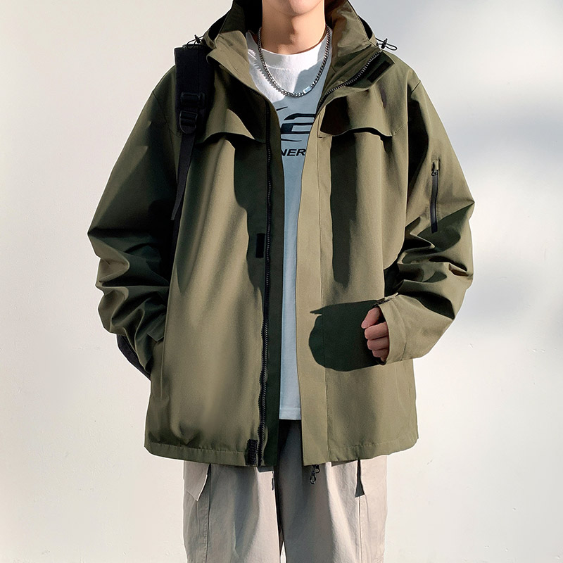 新款男女高品质户外登山服青少年学生冲锋衣夹克外套HS6606-P65图片