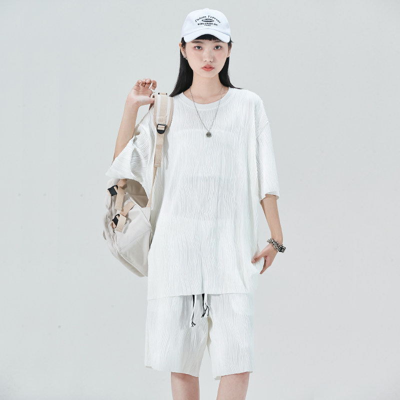 2023夏季新款潮流个性印花装饰美观休闲时尚短袖套装DQC9009-P47,男装休闲套装,星座1206（原A206）